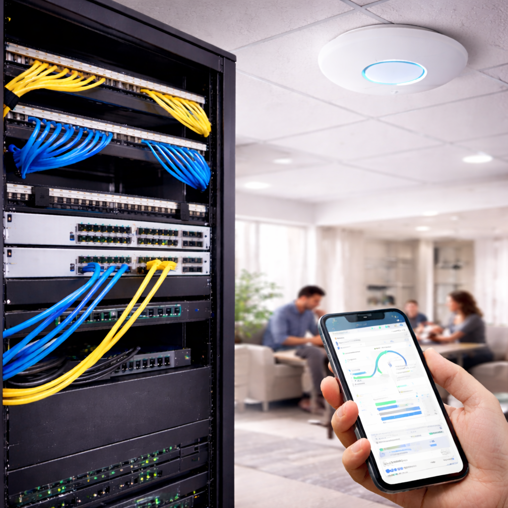 Network rack and structured cabling