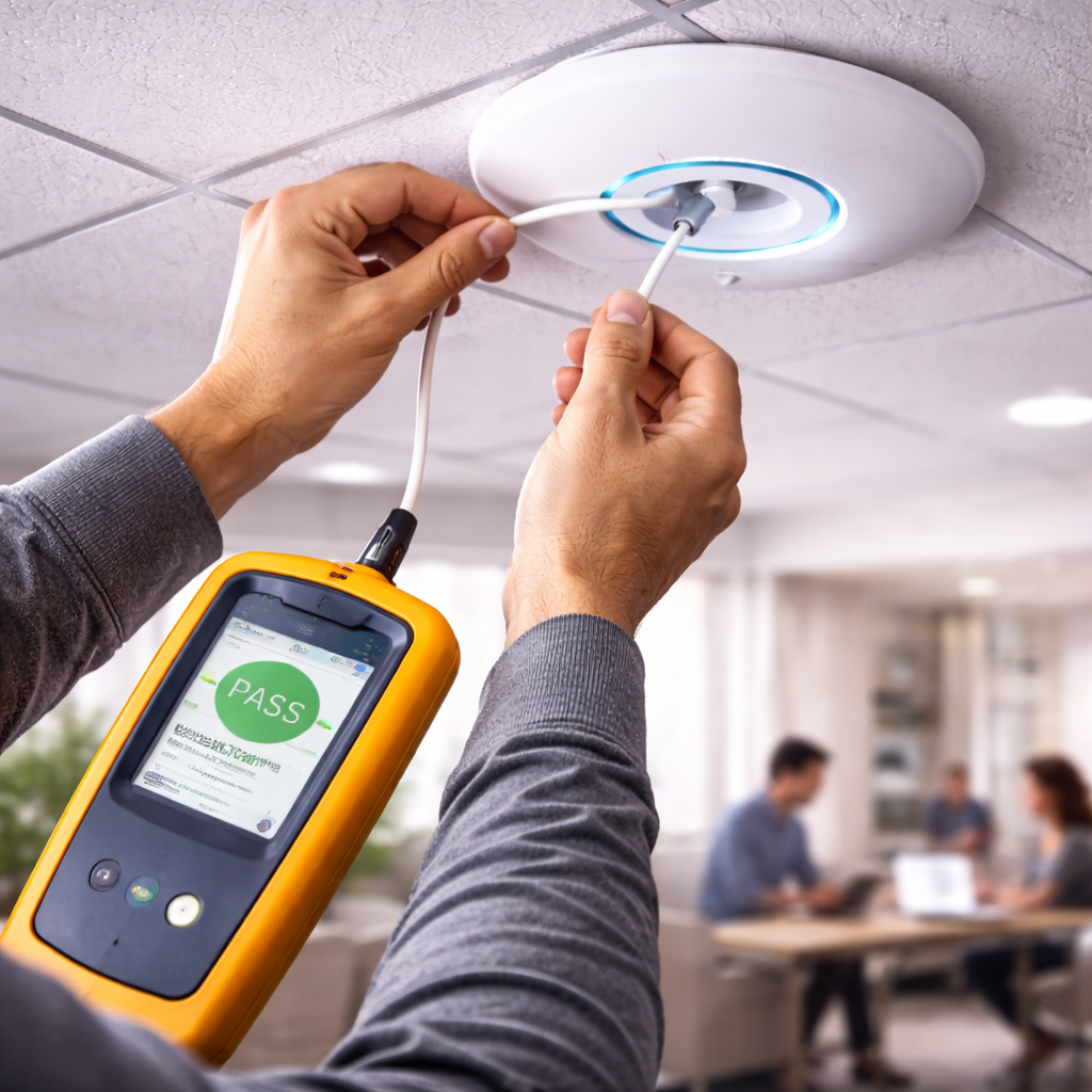 Business Wi-Fi access point installation