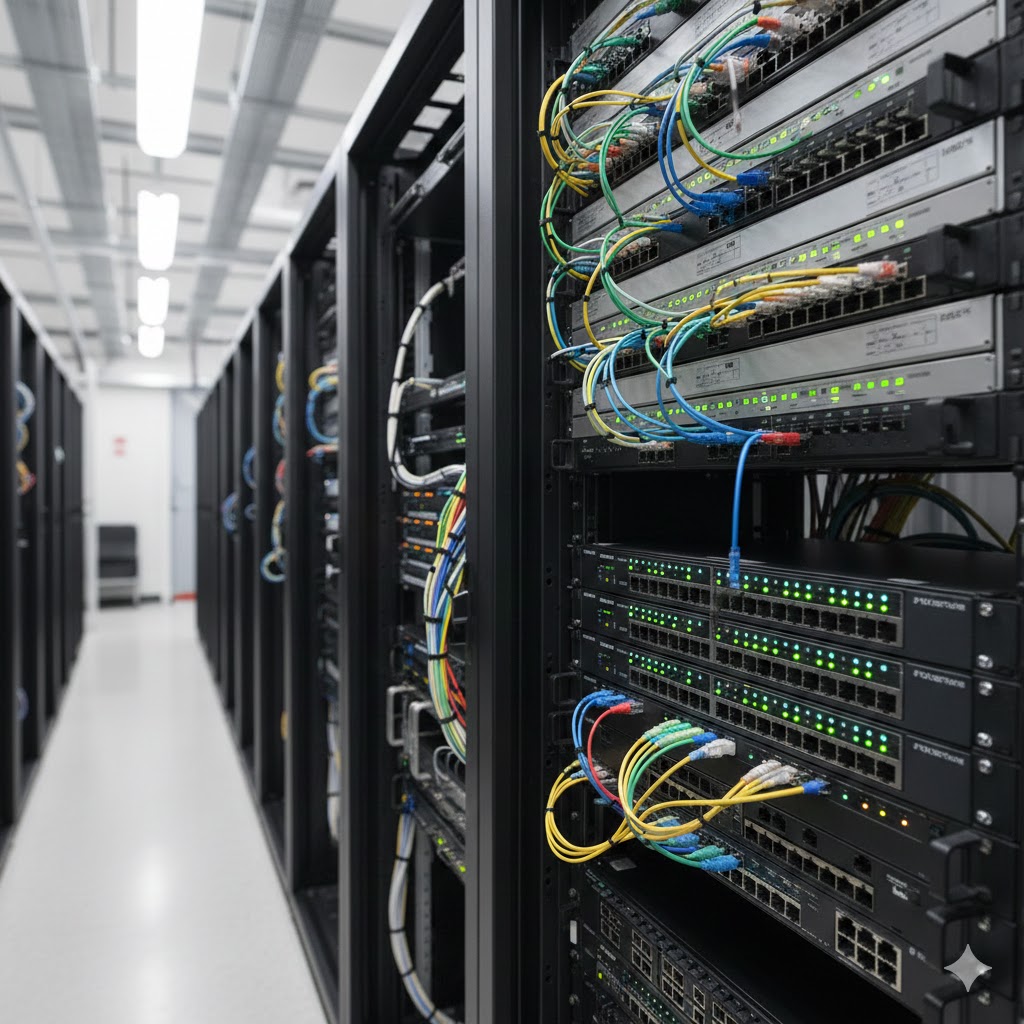 Network rack buildout